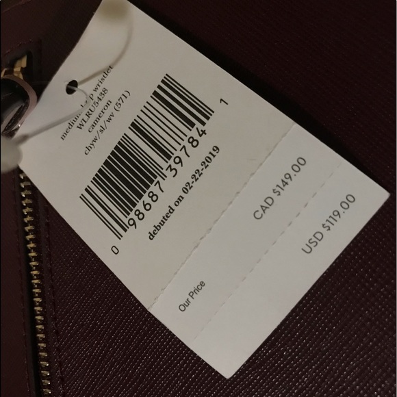 KATE SPADE- Medium Cameron L-Zip Wristlet (NWT) - Picture 5 of 8